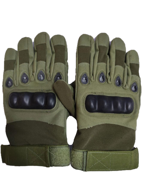 Тактические перчатки Oakley зимние утепленные с флисом полнопалые олива XXL - изображение 1