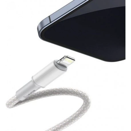 Кабель Baseus High Density Braided Type-C to Lightning PD 20W (2m) White (CATLGD-A02) - изображение 2
