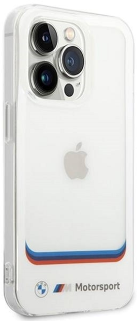 Etui plecki BMW Transparent Center do Apple iPhone 14 Pro Max White (3666339067830) - obraz 1