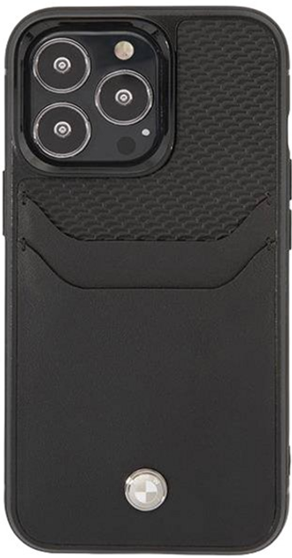 Etui plecki BMW Leather Card Slot do Apple iPhone 14 Pro Max Black (3666339066796) - obraz 1