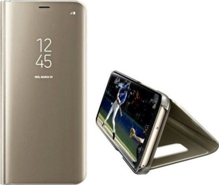 Etui z klapką Anomaly Clear View do Samsung Galaxy A02s Gold (5903919064192) - obraz 1