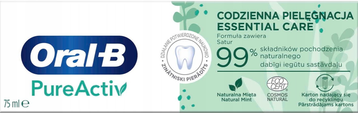 Pasta do zębów Oral-B Pureactive Essential 75 ml (8006540113509) - obraz 2