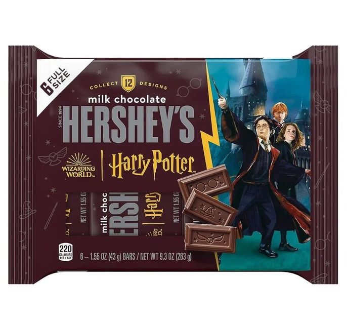 Шоколад HERSHEY'S Milk Chocolate Harry Potter Halloween Candy Bars 263г ...