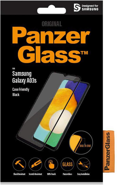 Захисне скло Panzer Glass E2E Regular для Samsung Galaxy A03 антибактеріальне - зображення 2