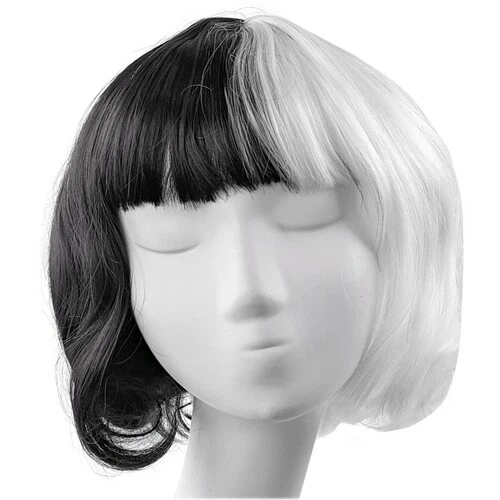 Перука Круелла каре SETA Decor 21-20BLK-WT - Фото 1 Перука Круелла каре SETA Decor 21-20BLK-WT - изображение 1