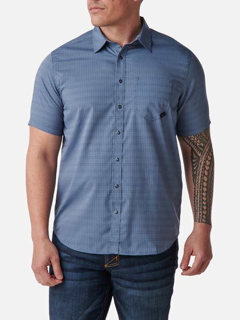 Рубашка тактическая 5.11 Tactical Aerial Short Sleeve Shirt 71378-681 L Grey Blue (2000980528448) - изображение 1