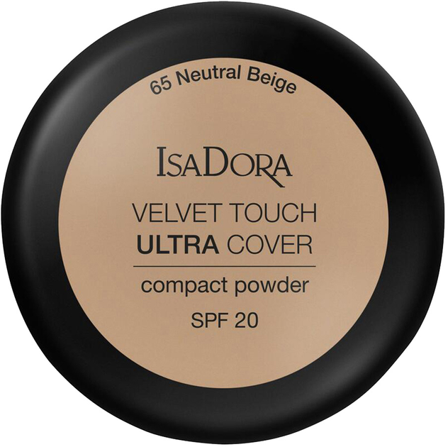 Puder IsaDora Velvet Touch Ultra Cover Compact Powder SPF20 65 Neutral Beige 7.5 g (7317852149652) - obraz 1