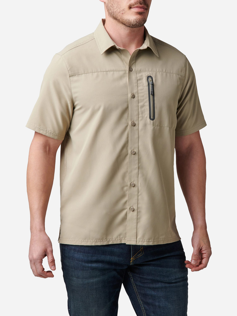 Тактична сорочка 5.11 Tactical Marksman Utility Short Sleeve Shirt 71215-055 L Khaki (2000980565047) - зображення 1