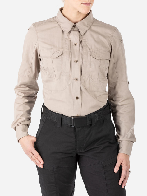 Тактическая рубашка 5.11 Tactical Women’S Stryke Long Sleeve Shirt 62404-055 XS Khaki (2000980564774) - изображение 1