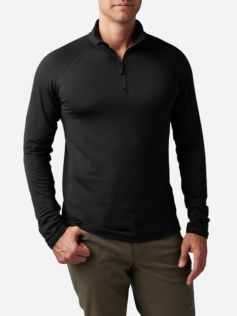 Тактический лонгслив 5.11 Tactical Stratos 1/4 Zip 72235-019 L Black (2000980534593) - изображение 1