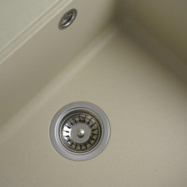 Гранитная мойка прямоугольная для кухни Platinum 5852 VESTA 580х518х210 ...