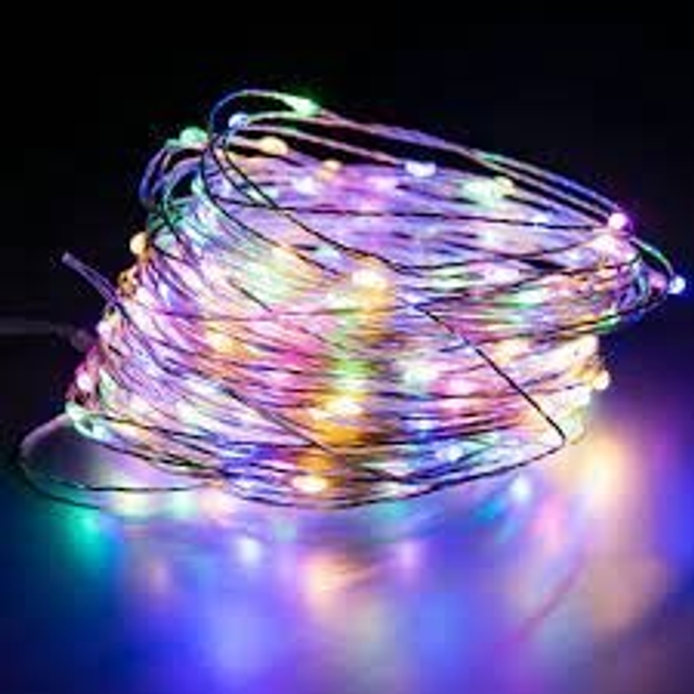 Светодиодная гирлянда нить (на батарейках) - 200 led 20м (RGB) – фото ...