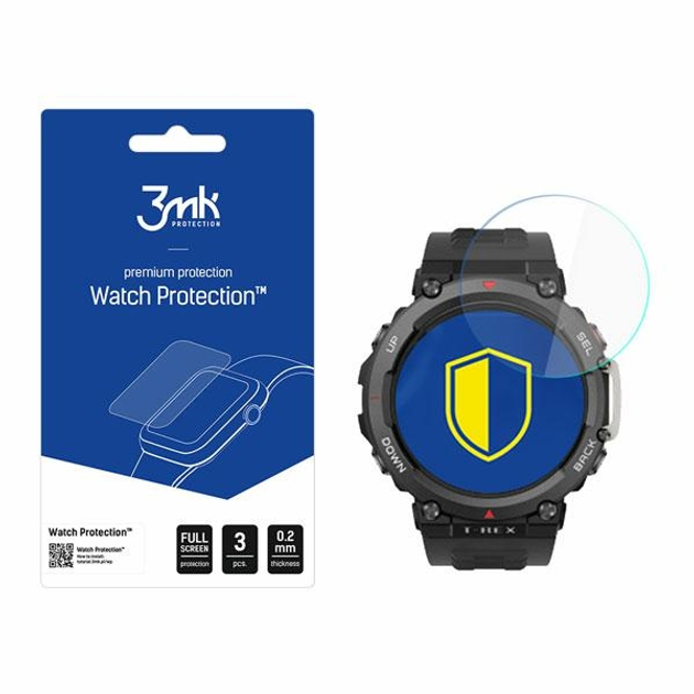 Захисне скло 3MK Flexible Glas для Amazfit T-Rex 2 3 шт (5903108485524) - зображення 2