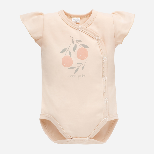 Боді дитяче Pinokio Summer Garden Bodysuit Buttoned Shortsleeve 56 см Beige-Print (5901033300721) - зображення 1