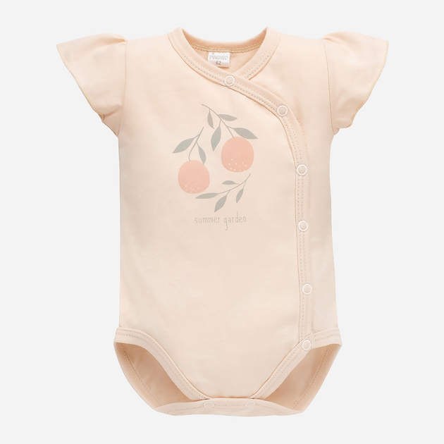 Body dla dzieci Pinokio Summer Garden Bodysuit Buttoned Shortsleeve 74-76 cm Beige-Print (5901033300752) - obraz 1