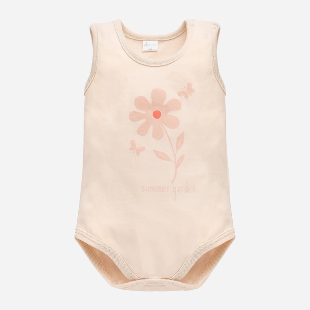 Body dla dziecka Pinokio Summer Garden Bodysuit Sleeveless 62 cm Beige-Flower (5901033300806) - obraz 1