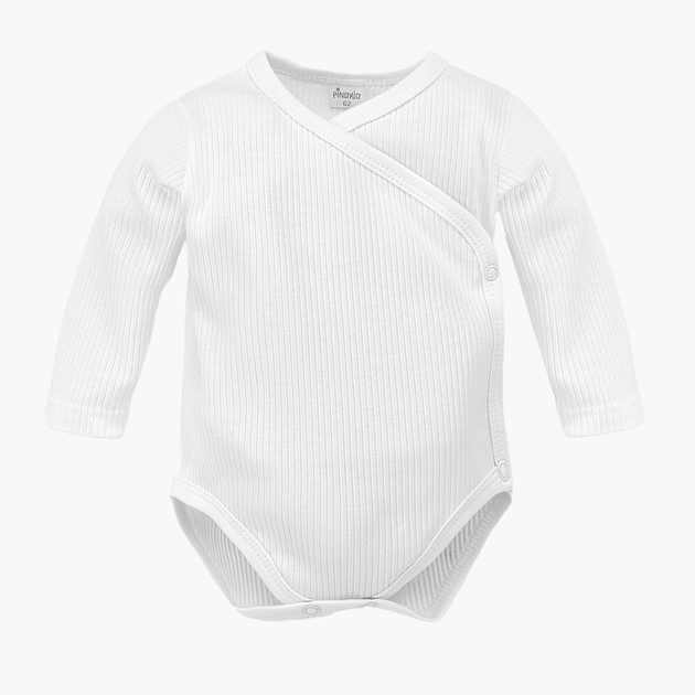 Body dla dziecka Pinokio Lovely Day White Wrapped Body LS 62 cm White Stripe (5901033312533) - obraz 1