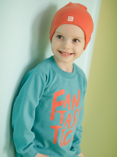 Демісезонна шапка дитяча Pinokio Orange Flip Bonnet 46-48 см Orange (5901033307676) - зображення 2