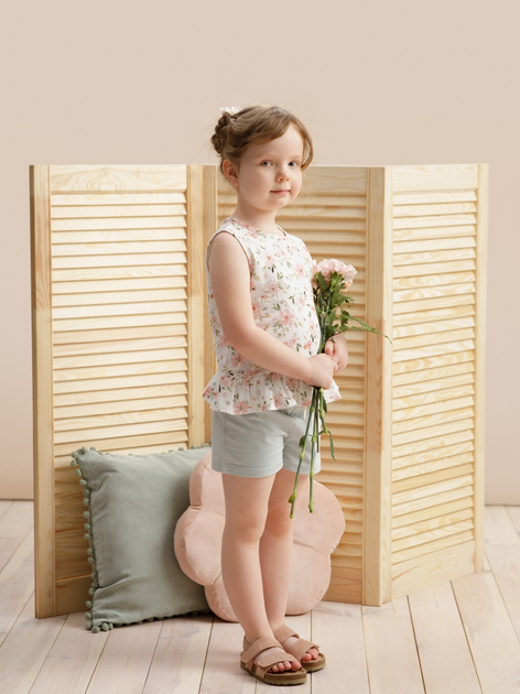 Дитяча майка для дівчинки Pinokio Summer Garden Vest 74-76 см Ecru (5901033300479) - зображення 2