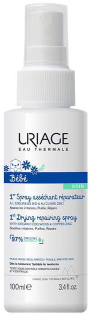 Spray dla dzieci Uriage Baby 1st Repairing Drying Spray 100 ml (3661434008641) - obraz 1