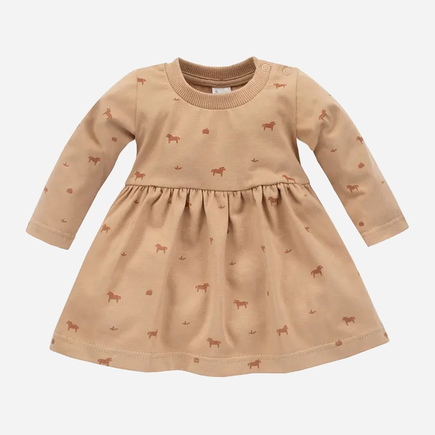 Сукня дитяча Pinokio Wooden Pony Dress 80 см Brown Pattern (5901033282751) - зображення 1
