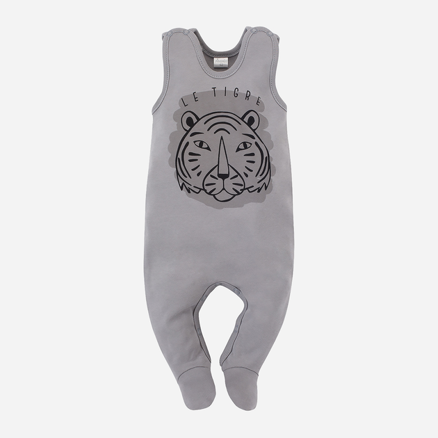 Дитячі повзунки для новонароджених Pinokio Le Tigre Sleepsuit 56 см Grey (5901033279942) - зображення 2