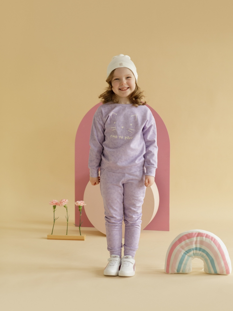 Дитячий світшот для дівчинки Pinokio Lilian Sweatshirt 92 см Фіолетовий (5901033305092) - зображення 2
