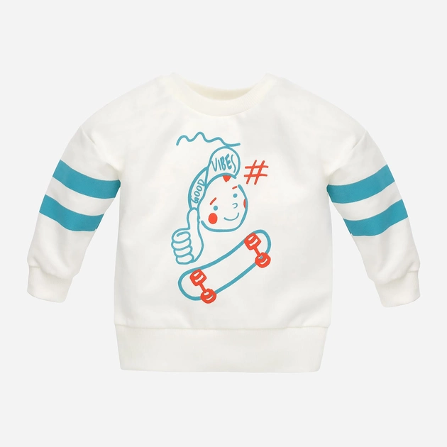 Дитячий світшот для хлопчика Pinokio Orange Flip Sweatshirt 74-76 см Екрю (5901033307058) - зображення 1