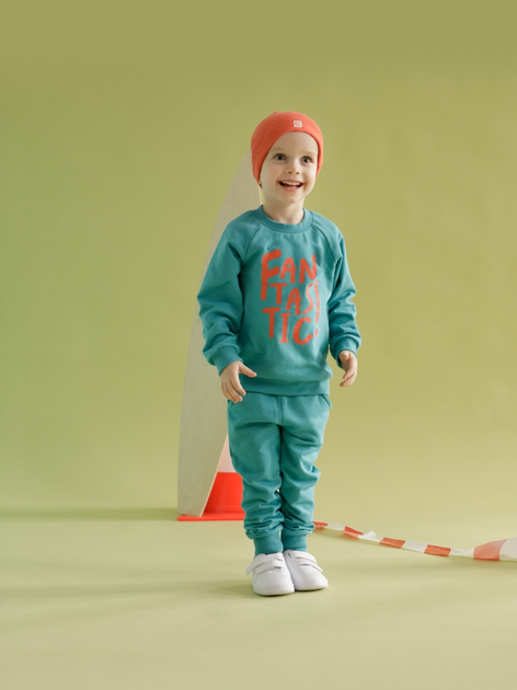 Дитячий світшот для хлопчика Pinokio Orange Flip Sweatshirt 68-74 см Бірюзовий (5901033307140) - зображення 2