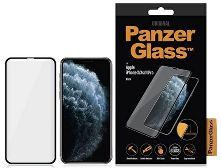 Szkło ochronne PanzerGlass Curved Super+ do Apple iPhone X/Xs/11 Pro Black (5711724026706) - obraz 1