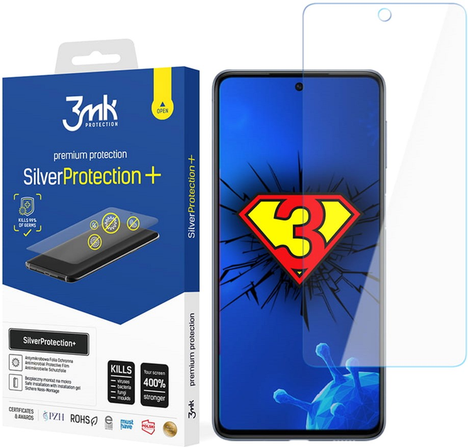 Захисна плівка 3MK SilverProtection+ для Samsung Galaxy M53 5G антибактеріальна (5903108471787) - зображення 1