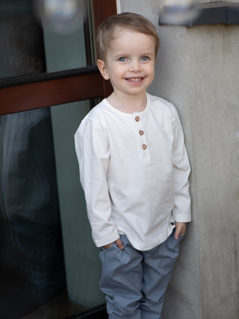 Дитяча футболка з довгими рукавами для хлопчика Pinokio Charlie 116 см Ecru (5901033292583) - зображення 2