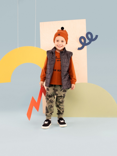 Дитяча футболка з довгими рукавами для хлопчика Pinokio Olivier 86 см Brown (5901033297878) - зображення 2