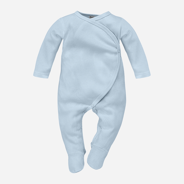 Pajacyk Pinokio Lovely Day Babyblue Wrapped Overall LS 50 cm Blue Stripe (5901033311727) - obraz 1