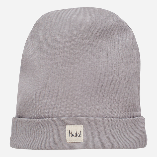 Шапка дитяча Pinokio Hello Bonnet 36-38 см Grey (5901033291456) - зображення 1