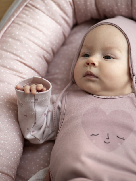 Дитячий чепчик Pinokio Hello Wrapped Bonnet 34-36 см Рожевий (5901033291548) - зображення 3