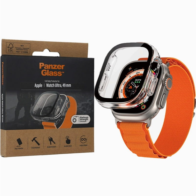 Захисне скло Panzer Glass Full Body для Apple Watch Ultra 49 mm (5711724036774) - зображення 3
