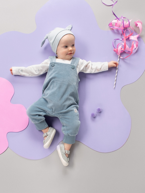 Дитячий напівкомбінезон для дівчинки Pinokio Romantic Dungarees 56 см Синій (5901033288685) - зображення 3