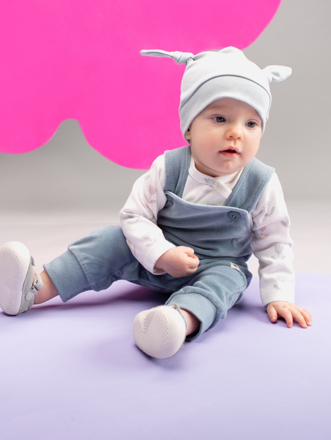 Spodnie ogrodniczki dziecięce dla dziewczynki Pinokio Romantic Dungarees 68-74 cm Niebieskie (5901033288708) - obraz 4