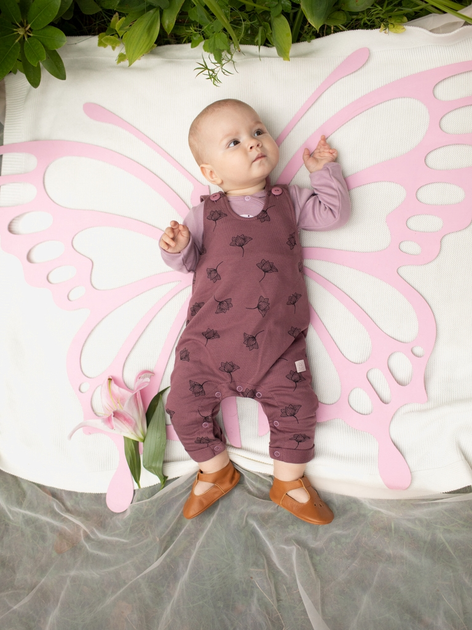 Spodnie ogrodniczki dziecięce dla dziewczynki Pinokio Magic Vibes Dungarees 80 cm Fioletowe (5901033296222) - obraz 3