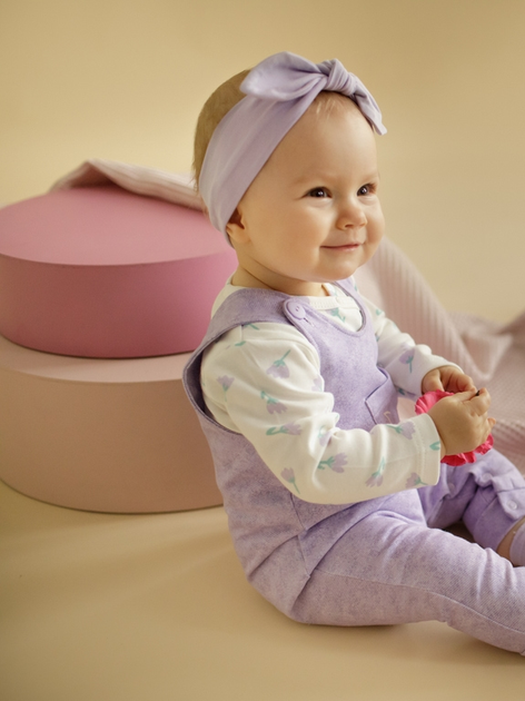 Spodnie ogrodniczki dziecięce dla dziewczynki Pinokio Lilian Dungarees 80 cm Fioletowe (5901033306259) - obraz 4