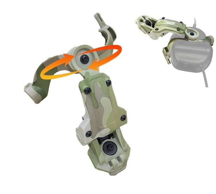 Крепления активных наушников Rail Adapter к шлему чебурашка мультикам - изображение 2