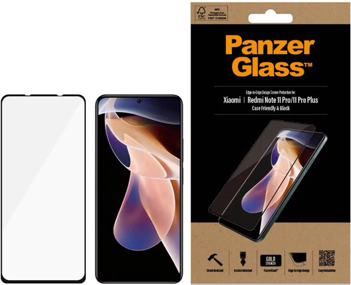 Szkło hartowane Panzer Glass E2E Regular do Xiaomi Redmi Note 11 Pro/11 Pro+ 5G (5711724080524) - obraz 1