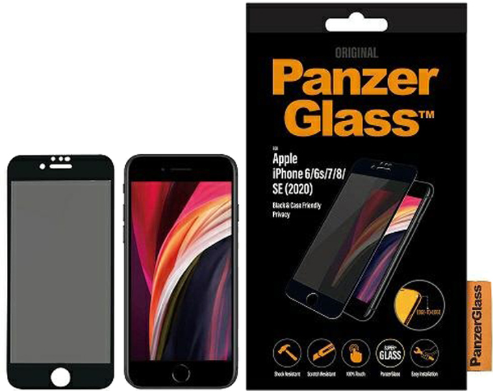 Szkło hartowane Panzer Glass E2E Super+ Privacy do Apple iPhone 6/6s/7/8/SE 2020/SE 2022 (5711724126796) - obraz 1