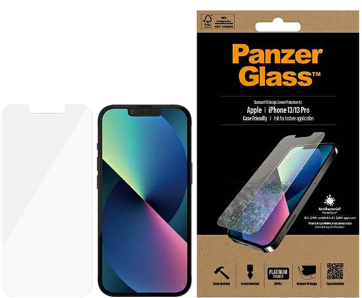 Захисне скло Panzer Glass Standard Super+ Antibacterial для Apple iPhone 13/13 Pro 6.1" (5711724827426) - зображення 1