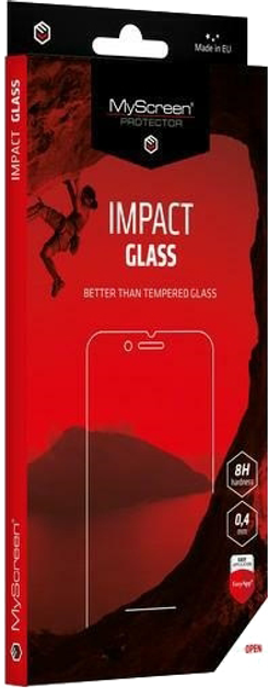 Szkło hybrydowe MyScreen ImpactGlass do Apple iPhone 12 mini czarne (5901924983965) - obraz 1