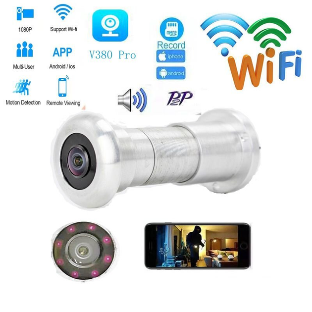 Видеоглазок wifi c датчиком движения, подсветкой и записью HQCam 405B ...