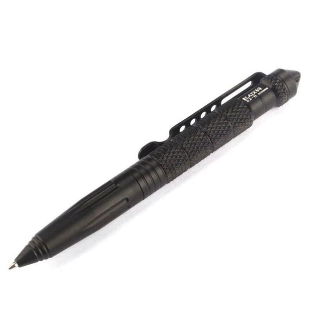Тактическая ручка со стеклобоем Laix B2-H из авиационного алюминия, черная (100252) - изображение 2