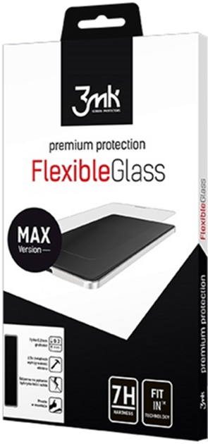 Szkło Hybrydowe z wzmocnionymi krawędziami 3MK FlexibleGlass dla Max iPhone Xr Black (5903108038010) - obraz 1