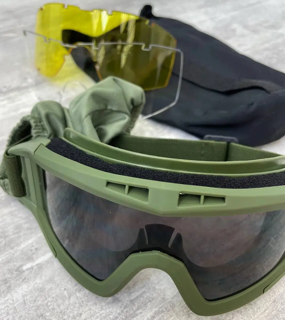Тактические защитные очки 11-0 + 3 сменные линзы в комплекте (110349) Kali - изображение 2